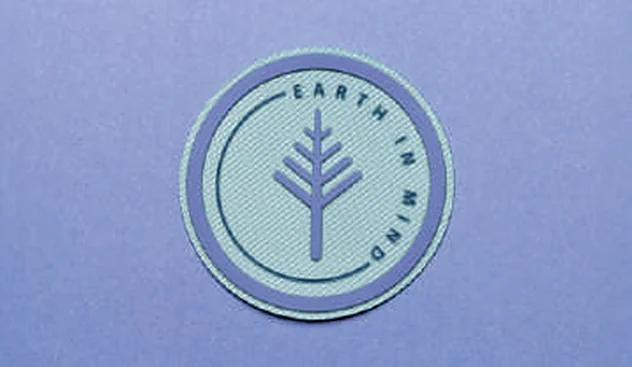 Recycled polyester printed badge