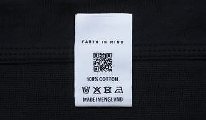 Recycled polyester fully woven care label