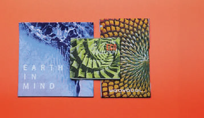 Recycled polyester photographically woven